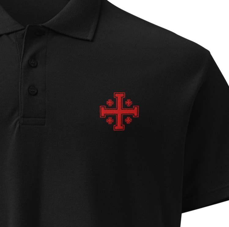 Polo Cruz de Jerusalén Bordado