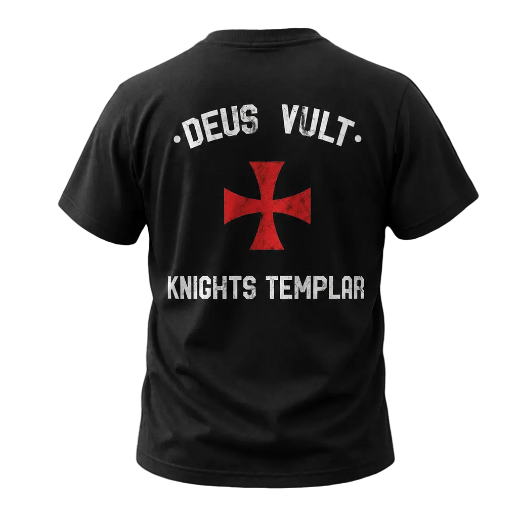Deus Vult com cruz bordada