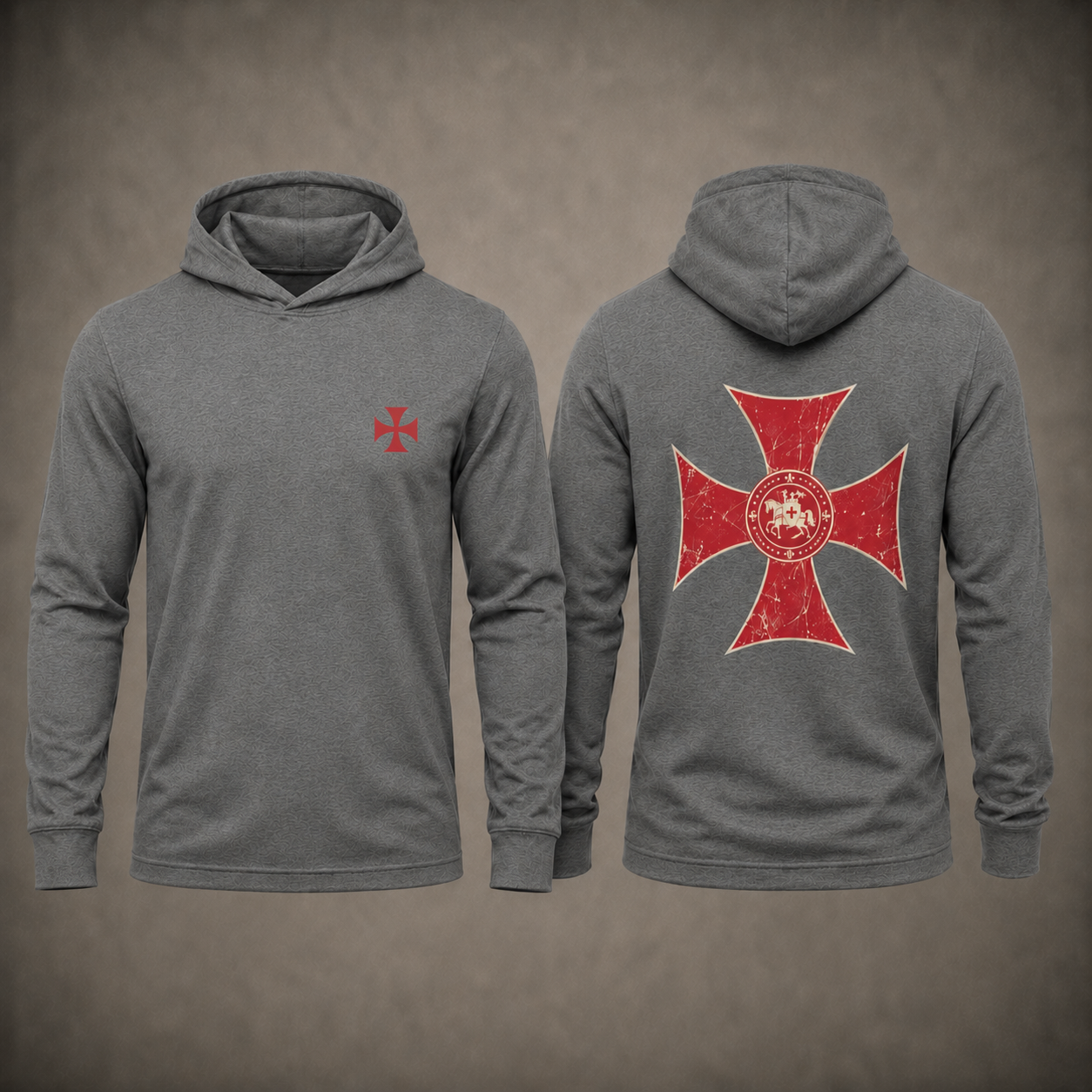 Camisola Templária com capuz