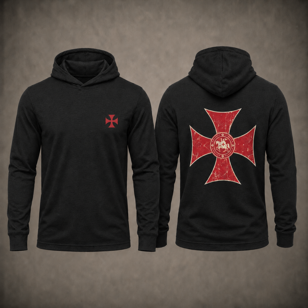 Camisola Templária com capuz