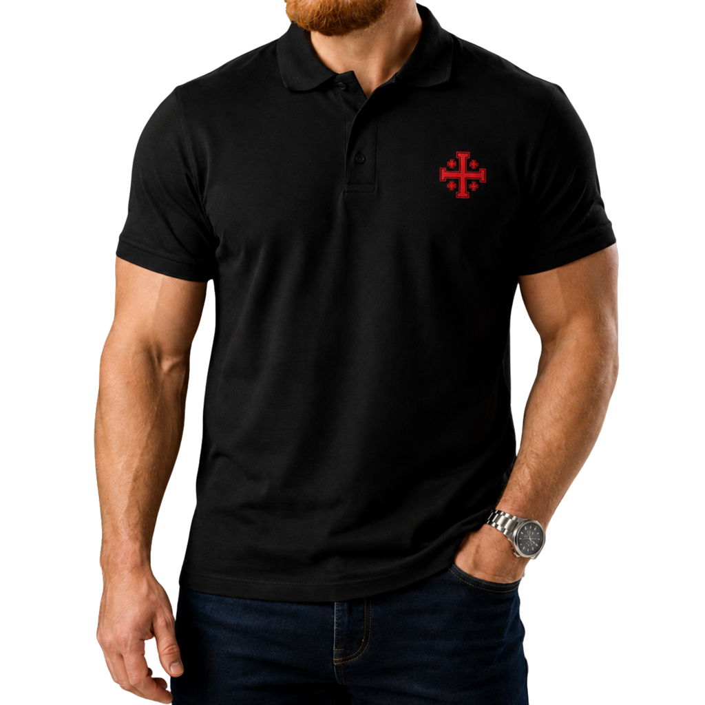 Polo Cruz de Jerusalén Bordado
