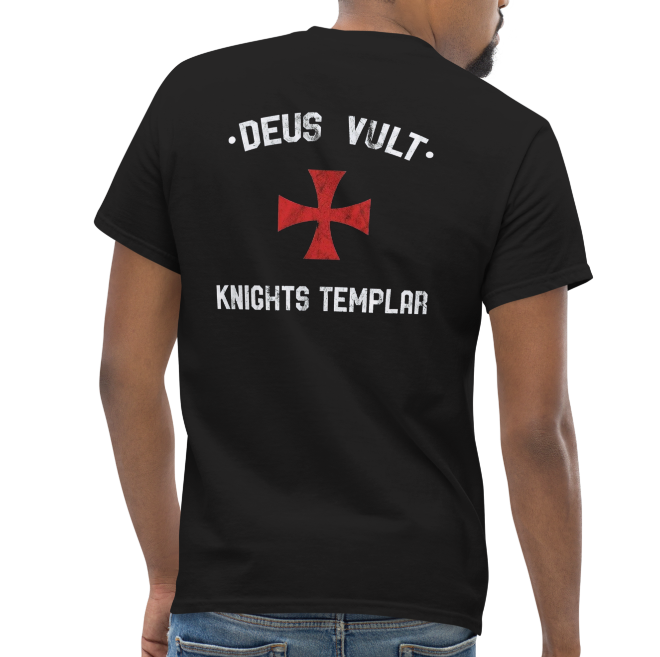 Deus Vult com cruz bordada
