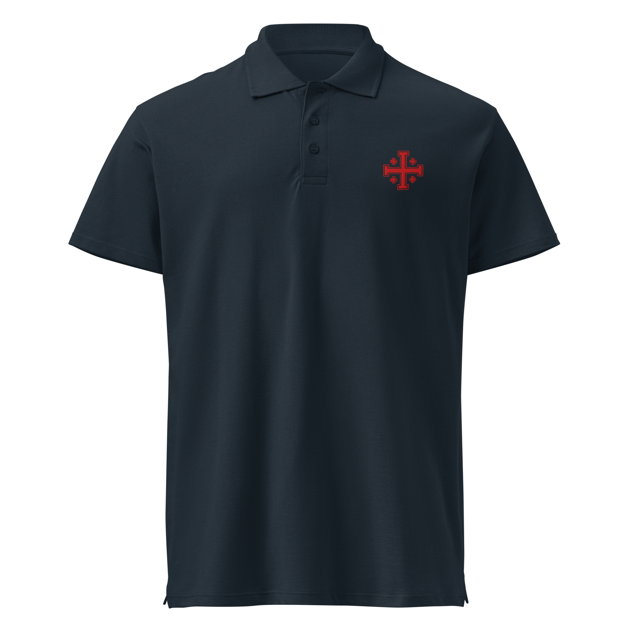 Polo Cruz de Jerusalén Bordado