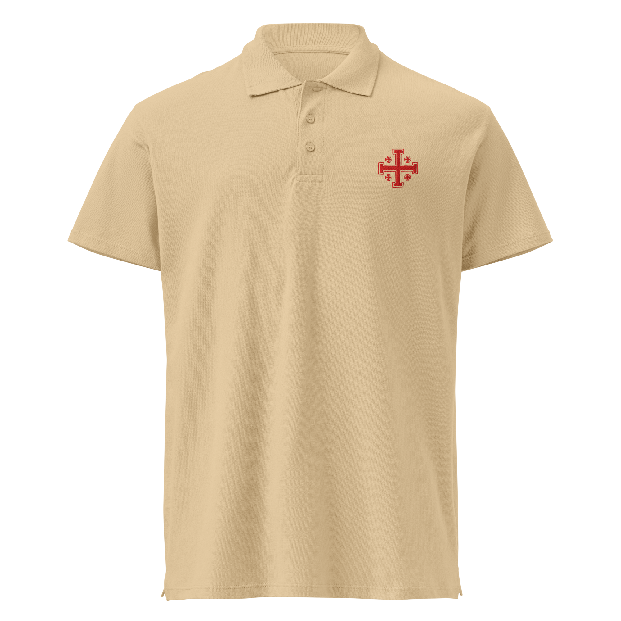 Polo Cruz de Jerusalén Bordado